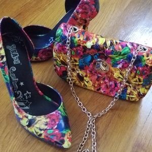 Heels and matching purse